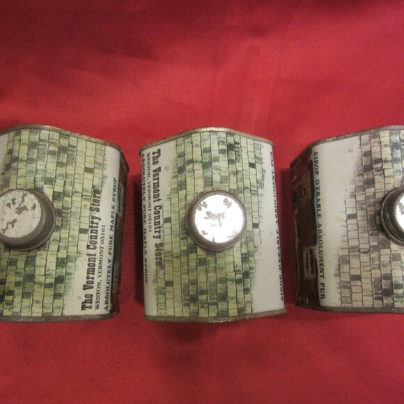 VTG 1984 TIN LOG CABIN VERMONT MAPLE SYRUP EMPTY 16.9 FL OZ CONTAINER $EACH - Picture 5 of 12